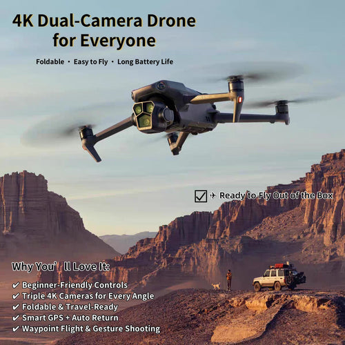 🚁 4K HD Camera Drone – Perfect for Travel, Photography & Gifting 📦 Foldable · Easy to Fly · Long Battery Life[✨ Limited Time Offer: 50% OFF  – Perfect Gift for Tech Lovers! 🎁]