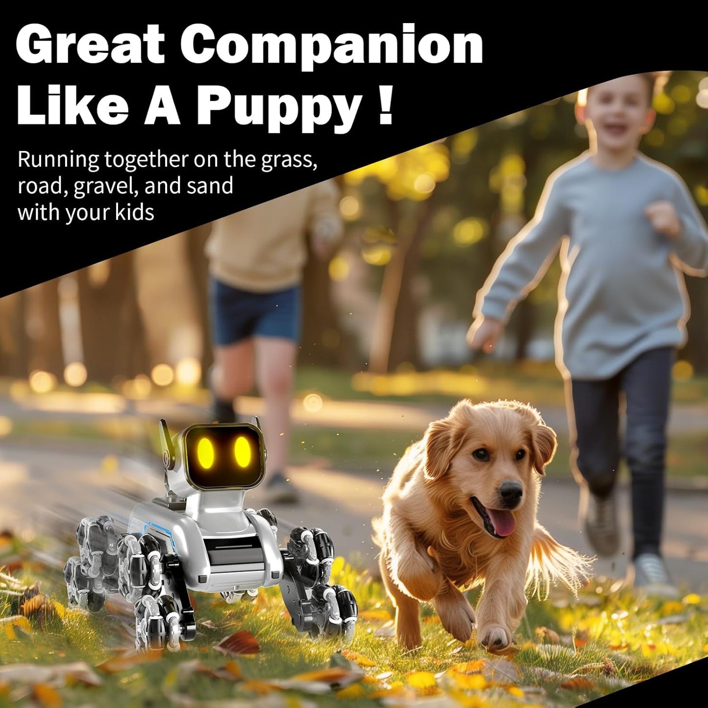 🎮Remote & Watch Control Stunt Spray Robot Dog