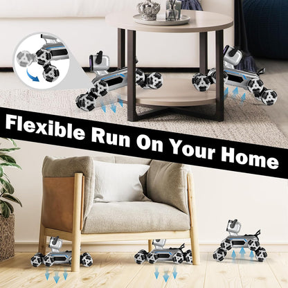 🎮Remote & Watch Control Stunt Spray Robot Dog