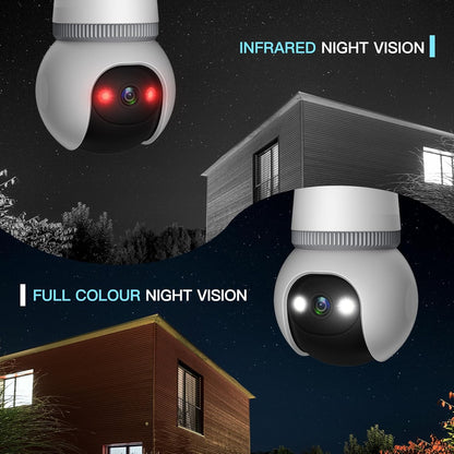 Light Bulb Security Camera  Wireless Outdoor Indoor Camera with Night Vision