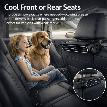 Universal Cordless Car Seat Cooling Fan (For Front or Back Seat Cooling)🌬️🚗