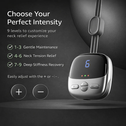 Mini Portable Heated Neck and Shoulder Massager, Pulse Therapy Neck Massager, Pendant Neck Support