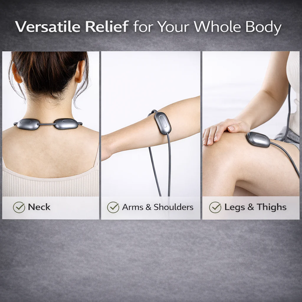 Mini Portable Heated Neck and Shoulder Massager, Pulse Therapy Neck Massager, Pendant Neck Support