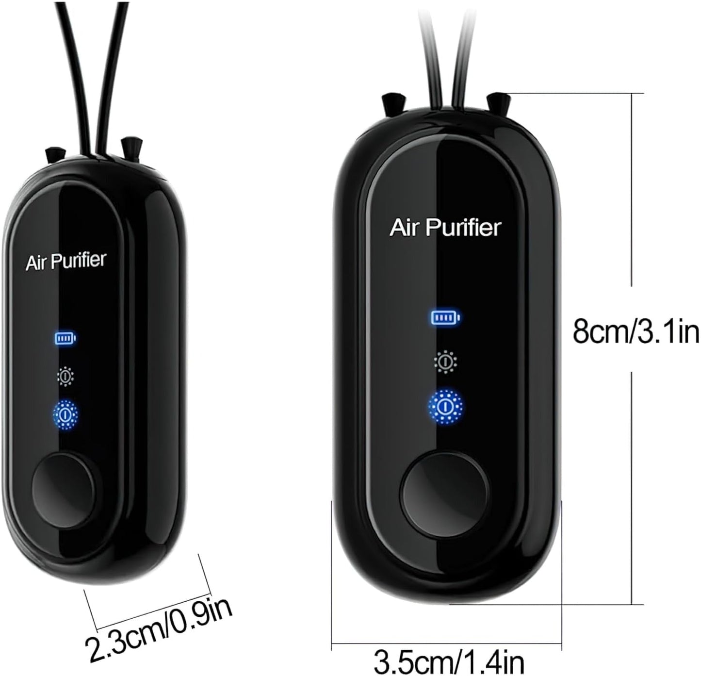 Portable Negative Ion Air Purifier Necklace, Personal Wearable Purification Device,1.2 Billion Ion Output