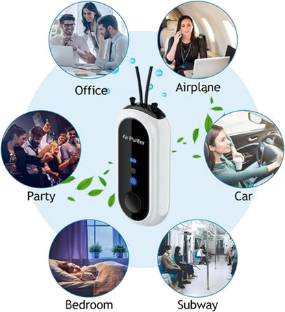 Portable Negative Ion Air Purifier Necklace, Personal Wearable Purification Device,1.2 Billion Ion Output