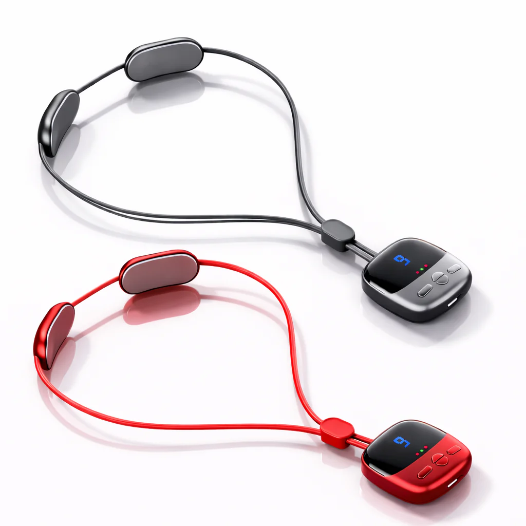 Mini Portable Heated Neck and Shoulder Massager, Pulse Therapy Neck Massager, Pendant Neck Support